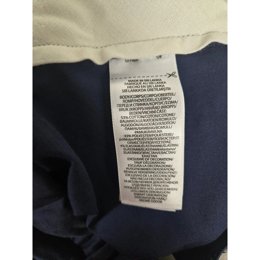 Polo Golf Ralph Lauren Mens 38 Navy Blue Classic Fit Cotton Blend Chino Shorts